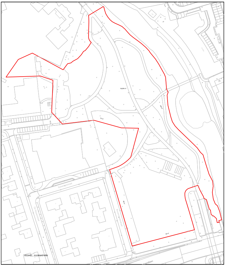 Veghel, Julianapark, evenemententerrein van 15.523 vierkante meter